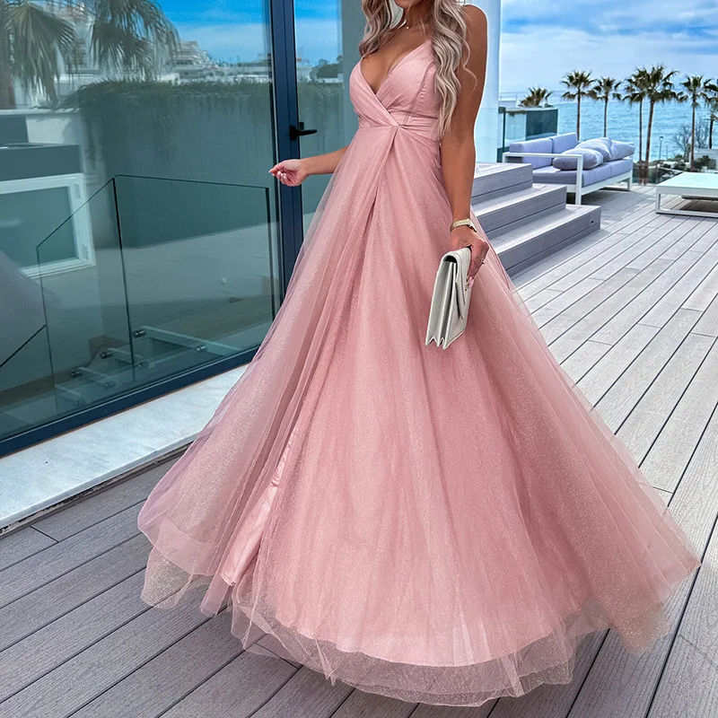 2023 Spring Summer Wrap V Neck Slit Maxi Dress Women Sexy Solid High Waist Hem Party Dress Elegant Off Shoulder Strap Mesh Dress
2023 Spring Summer Wrap V Neck Slit Maxi Dress Women Sexy Solid High Waist Hem Party Dress Elegant Off Shoulder Strap Mesh Dress
