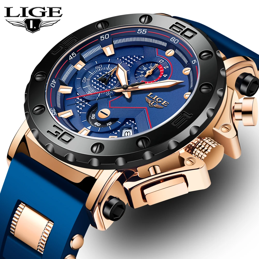 LIGE Watch for Men Luxury Army Sport Quartz Watches 2022 Silicone Luminous Waterproof Watch Original Chronograph Date Male Clock
LIGE Watch for Men Luxury Army Sport Quartz Watches 2022 Silicone Luminous Waterproof Watch Original Chronograph Date Male Clock