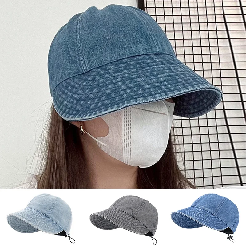 Vintage Wide Brim Fisherman Hat Women Foldable Sunshade Visors Denim Fisherman Cap Female Adjustable Outdoor Bucket Panama Cap
Vintage Wide Brim Fisherman Hat Women Foldable Sunshade Visors Denim Fisherman Cap Female Adjustable Outdoor Bucket Panama Cap