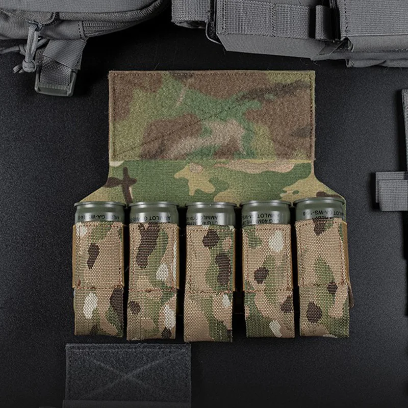 

Airsoft M203 Grenade Sub Pouch 5 Round 40MM Banger Hanger Chest Rig Abdominal Military Tactical Vest Plate Carrier Accessories