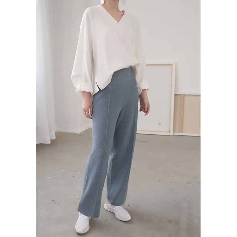 pants knitted straight leg with high waist, loose, thin and sagging feeling, wide leg pants, casual pants, women's spring
pants knitted straight leg with high waist, loose, thin and sagging feeling, wide leg pants, casual pants, women's spring