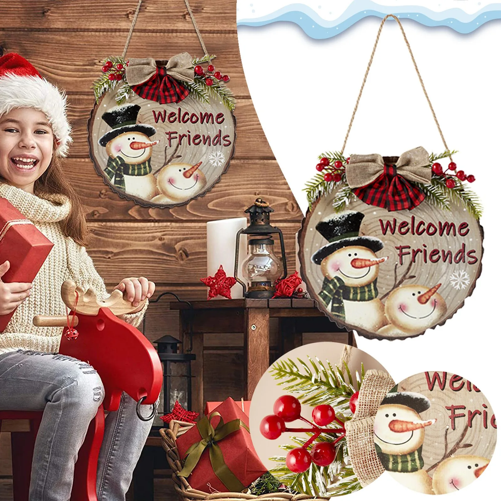 Рождественские деревянные круглые знаки, настенное украшение для рождественской елки, украшение для новогодней елки 2023, рождественский по...
Рождественские деревянные круглые знаки, настенное украшение для рождественской елки, украшение для новогодней елки 2023, рождественский по...