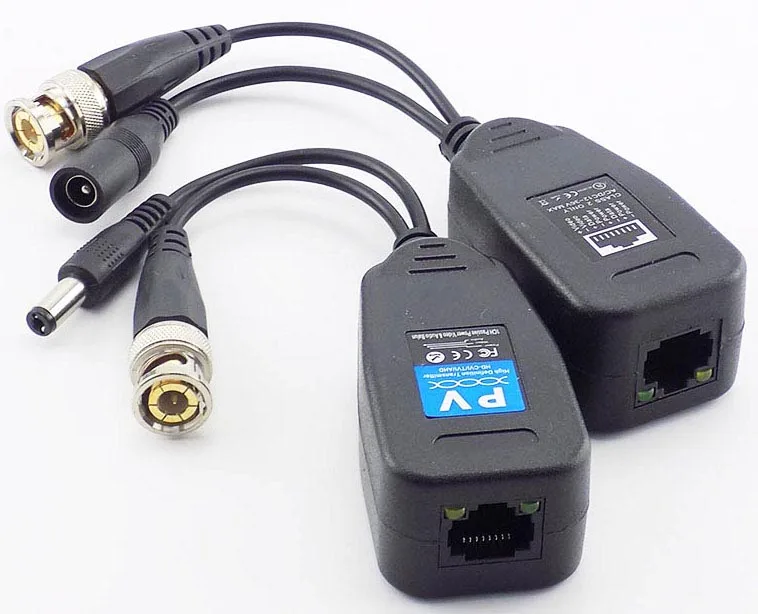 1 Pair(2pcs) Passive CCTV Coax BNC Power Video Balun Transceiver Connectors to RJ45 BNC male for CCTV video Camera L19
1 Pair(2pcs) Passive CCTV Coax BNC Power Video Balun Transceiver Connectors to RJ45 BNC male for CCTV video Camera L19