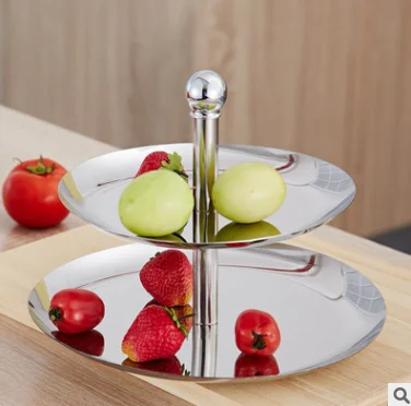 Stainless Steel Double-layer Fruit Plate Cake Tray for Home Living Room Hotel Cafe Bar Restaurant Decoration 2 2
Stainless Steel Double-layer Fruit Plate Cake Tray for Home Living Room Hotel Cafe Bar Restaurant Decoration 2 2