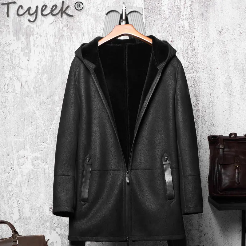 Tcyeek Winter Warm Natural Sheepskin Fur Coats Mid-length Lamb Wool Jackets Man Clothing Chic Hooded Genuine Leather Jacket Men
Tcyeek Winter Warm Natural Sheepskin Fur Coats Mid-length Lamb Wool Jackets Man Clothing Chic Hooded Genuine Leather Jacket Men