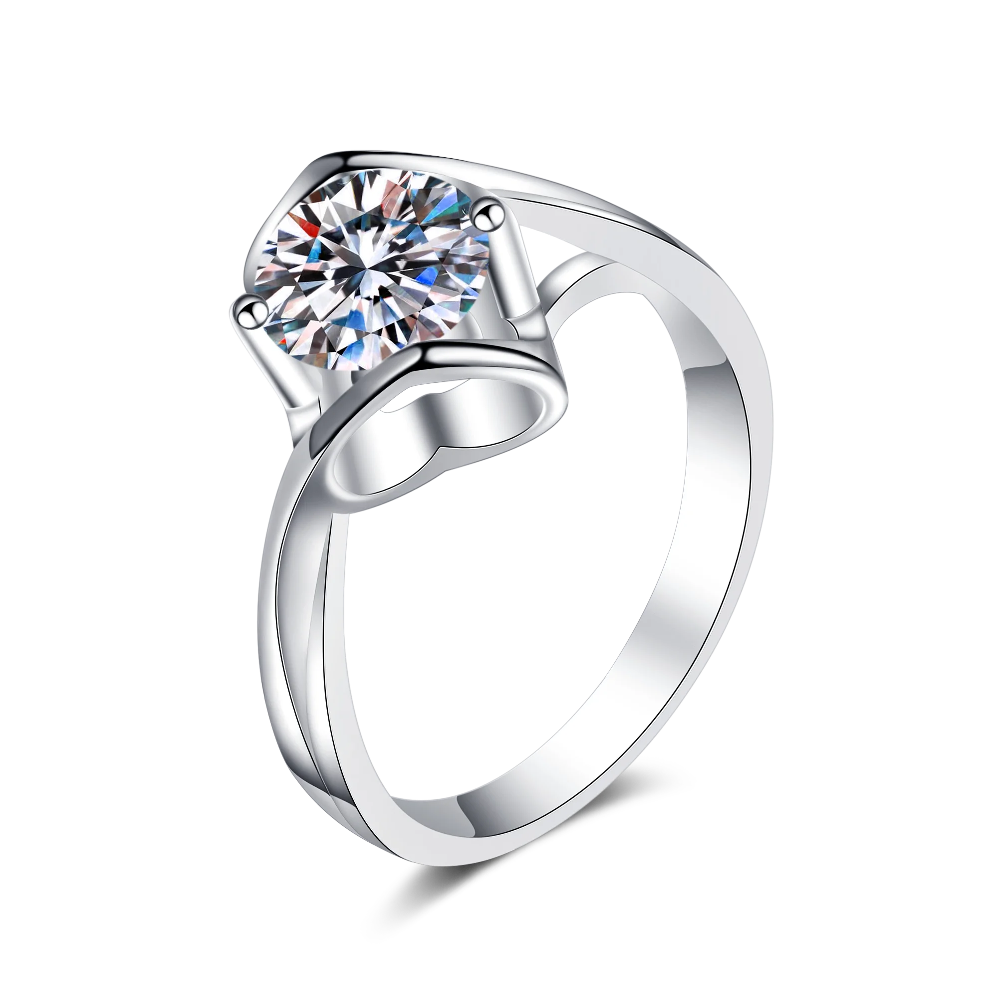 Aisne Real 0.5ct 1ct VVS D Color Moissanite Wedding Rings For Girls Engagement White Gold Color 925 Sterling Silver Jewelry Ring
Aisne Real 0.5ct 1ct VVS D Color Moissanite Wedding Rings For Girls Engagement White Gold Color 925 Sterling Silver Jewelry Ring