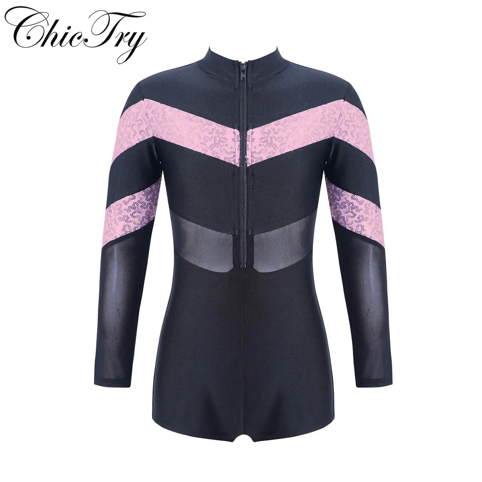 Kids Girls Sports Ballet Dance Leotard Jumpsuit Gymnastics Workout Long Sleeves Zipper Sequins Performance Competition Bodysuit
Kids Girls Sports Ballet Dance Leotard Jumpsuit Gymnastics Workout Long Sleeves Zipper Sequins Performance Competition Bodysuit