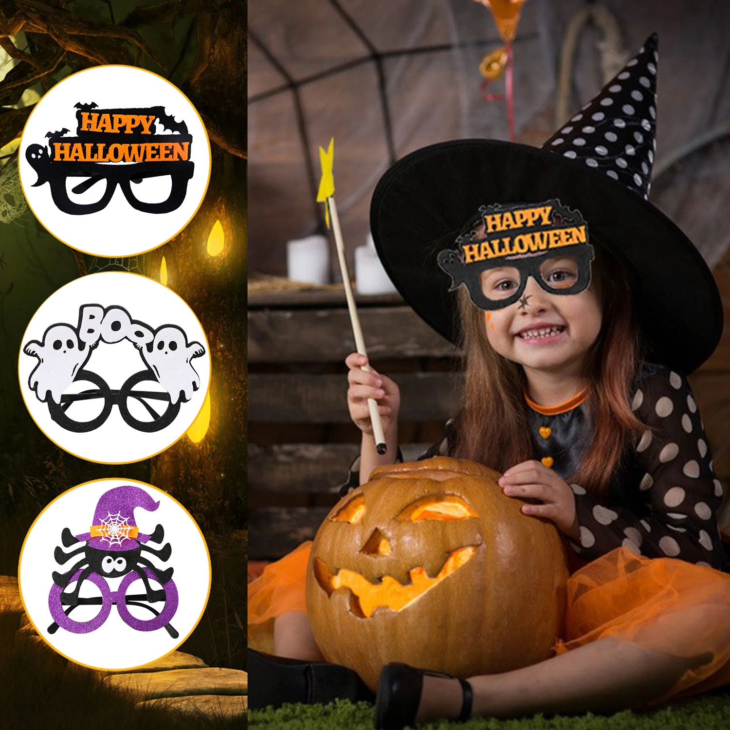 Halloween Cartoon Cosplay Glasses Frames Festival Hoilday Funny Unisex Pumpkin Ghost Spider Terror Eyewear Festival Supplies
Halloween Cartoon Cosplay Glasses Frames Festival Hoilday Funny Unisex Pumpkin Ghost Spider Terror Eyewear Festival Supplies