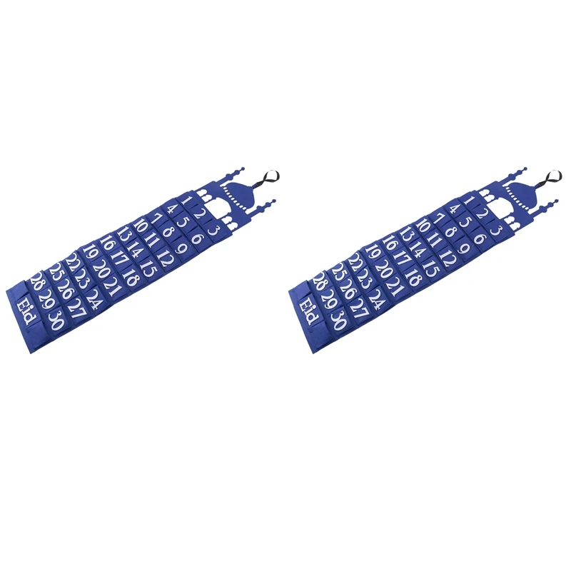 2X Ramadan Mubarak Ramadan Hanging Calendar Felt Eid Mubarak Wall Countdown Calendar With 30 Numbered Pockets Blue
2X Ramadan Mubarak Ramadan Hanging Calendar Felt Eid Mubarak Wall Countdown Calendar With 30 Numbered Pockets Blue