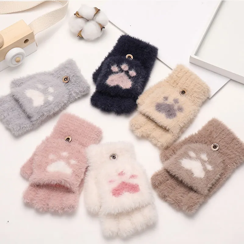 Claw Mink Gloves Fingerless Flip Mittens Winter Warm Wool Touchscreen Gloves Flap Cover Knitting Mitten Women Christmas Glove
Claw Mink Gloves Fingerless Flip Mittens Winter Warm Wool Touchscreen Gloves Flap Cover Knitting Mitten Women Christmas Glove