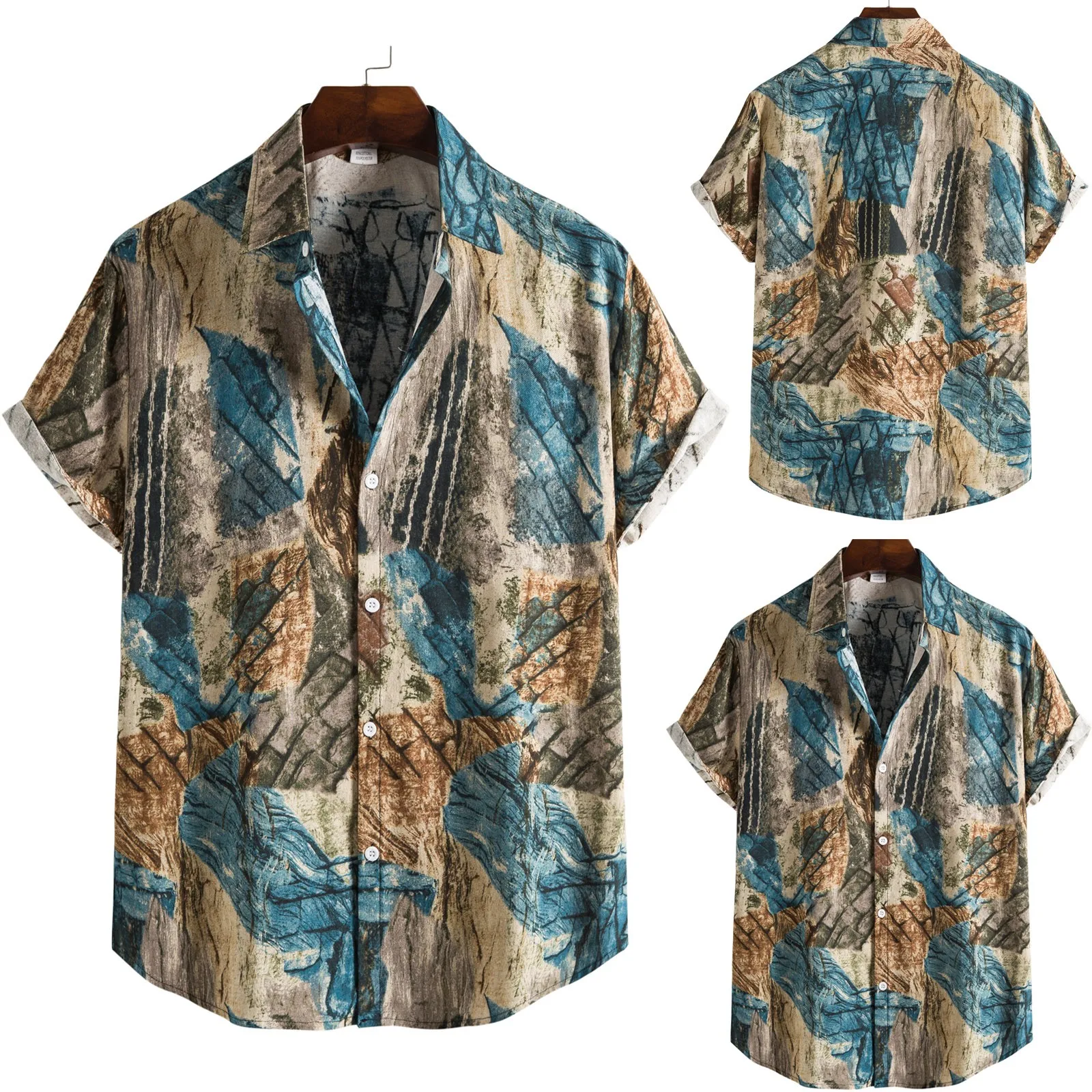Blouse Mens Fashion Printing T-shirt Hawaiian Shirt Short Sleeve Ethnic Casual Men Shirts T Sport
Blouse Mens Fashion Printing T-shirt Hawaiian Shirt Short Sleeve Ethnic Casual Men Shirts T Sport