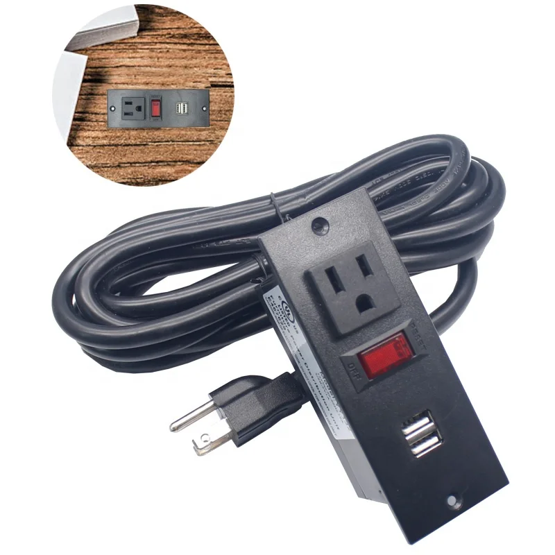Cabinet Insert Power Socket Desktop Power Grommet with 1 US outlet1 switch 2 usb ports/Conference Recessed Power Strip
Cabinet Insert Power Socket Desktop Power Grommet with 1 US outlet1 switch 2 usb ports/Conference Recessed Power Strip