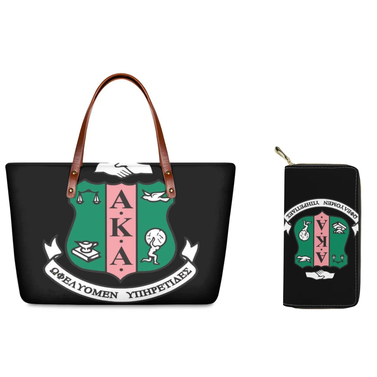FORUDESIGNS, модная женская сумка, роскошные кожаные кошельки Alpha Kappa Alpha, 2 шт./комплект, вместительные сумки-тоуты для хранения
FORUDESIGNS, модная женская сумка, роскошные кожаные кошельки Alpha Kappa Alpha, 2 шт./комплект, вместительные сумки-тоуты для хранения