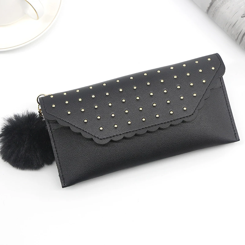 Women's Retro Rivet Hasp Long Wallet Female Hairball Pu Leather Zipper Coin Purse Ladies Clutch Card Holder Phone Bag Money Clip
Women's Retro Rivet Hasp Long Wallet Female Hairball Pu Leather Zipper Coin Purse Ladies Clutch Card Holder Phone Bag Money Clip