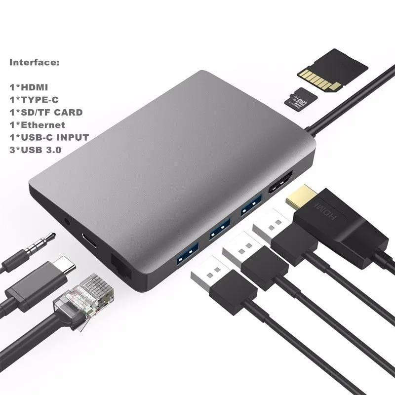 Новая Док-станция USB C для Mini DP RJ45 Gigabit LAN HDMI-совместимая 4K Usb-A Type-C USB C Hub для Macbook Pro Mini PC
Новая Док-станция USB C для Mini DP RJ45 Gigabit LAN HDMI-совместимая 4K Usb-A Type-C USB C Hub для Macbook Pro Mini PC