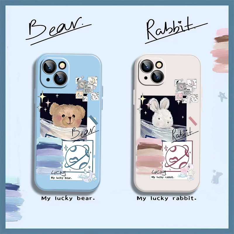 Phone case For iPhone 13 Mini 12 11 13 Pro Max X XS XR XS Max 8 7 Plus SE 2020 12 13 Cute Lucky Bear Rabbit Funda Soft Cover
Phone case For iPhone 13 Mini 12 11 13 Pro Max X XS XR XS Max 8 7 Plus SE 2020 12 13 Cute Lucky Bear Rabbit Funda Soft Cover