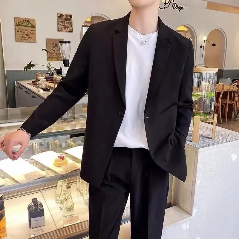 Casual Loose Men Blazer Korean Fashion Black Suit Top Long Sleeve Cardigan Jacket Clothing
Casual Loose Men Blazer Korean Fashion Black Suit Top Long Sleeve Cardigan Jacket Clothing