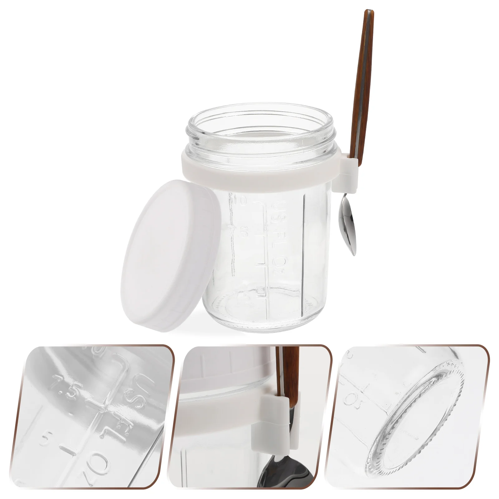 Jars Cup Glass Container Oatmeal Jar Oats Breakfast Mason Yogurt Cups Overnight Mouth Parfaitlidwide Spoons Transparent
Jars Cup Glass Container Oatmeal Jar Oats Breakfast Mason Yogurt Cups Overnight Mouth Parfaitlidwide Spoons Transparent
