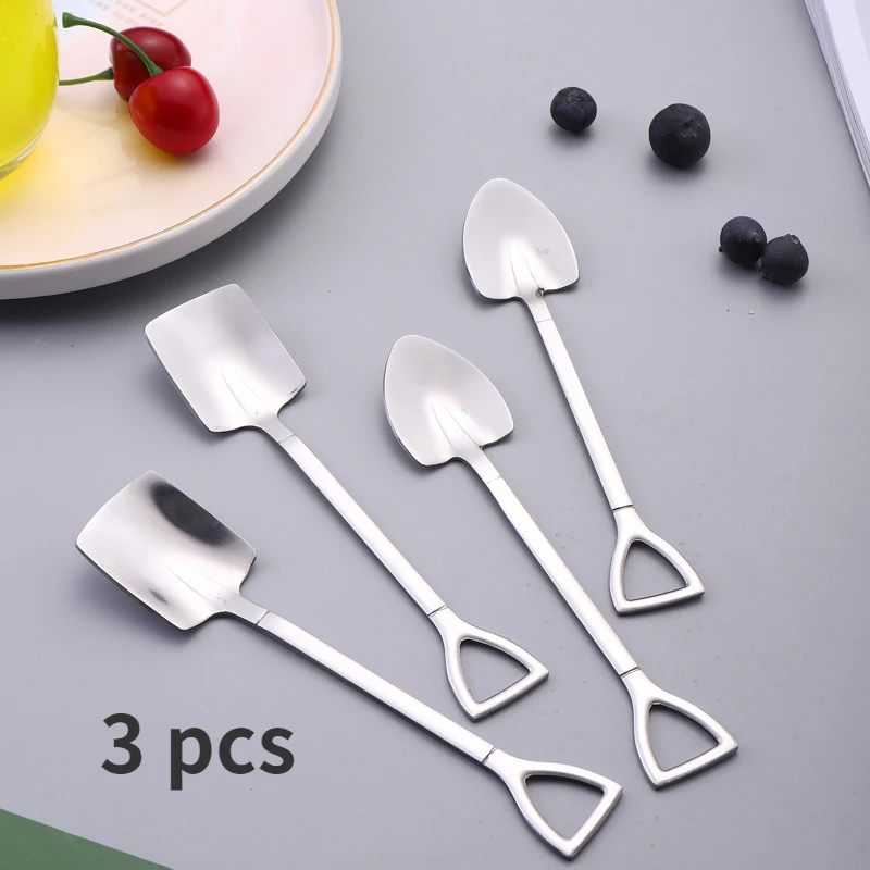 3pcs Stainless Steel Creative Retro Shovel Spoon Household Coffee Stirring Spoons Dessert Ice Cream Scoop Kitchen Tableware
3pcs Stainless Steel Creative Retro Shovel Spoon Household Coffee Stirring Spoons Dessert Ice Cream Scoop Kitchen Tableware