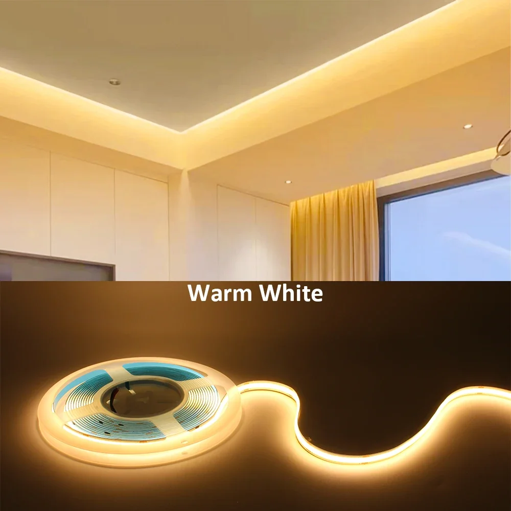 Светодиодная лента COB 12В теплый белый свет 320LED/м 2М/3М/5М
Светодиодная лента COB 12В теплый белый свет 320LED/м 2М/3М/5М