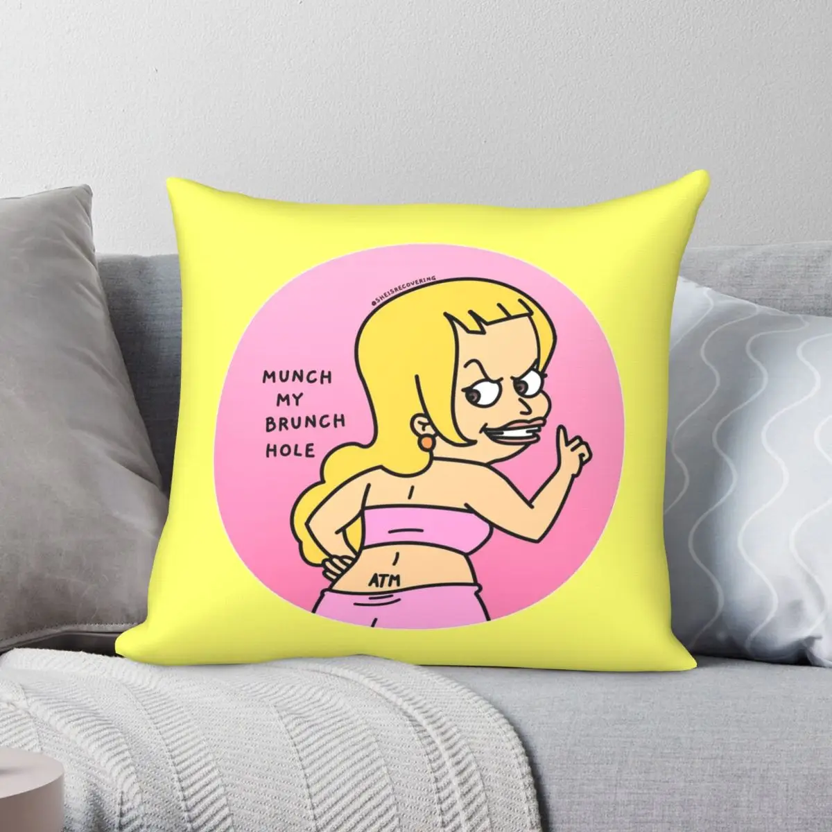 LOLA SKUMPY Munch My Brunch Hole Square Pillowcase Polyester Linen Velvet Printed Zip Decor Sofa Cushion Case
LOLA SKUMPY Munch My Brunch Hole Square Pillowcase Polyester Linen Velvet Printed Zip Decor Sofa Cushion Case