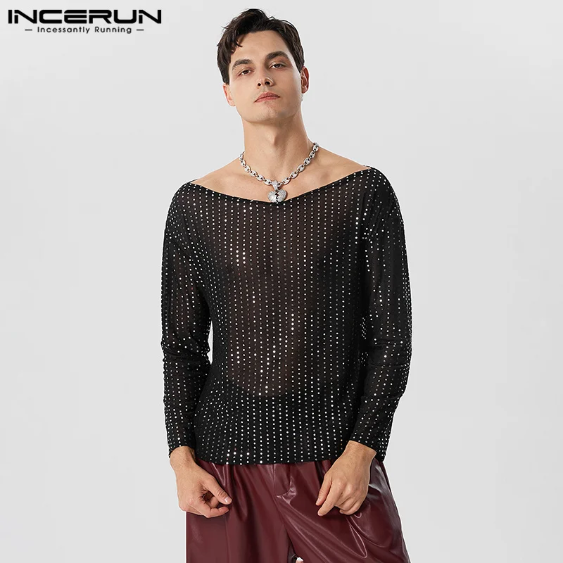 INCERUN Tops 2023 American Style Men Fashion Flash Fabric T-shirts Sexy Casual See-through Mesh Long Sleeved Thin Camiseta S-5XL
INCERUN Tops 2023 American Style Men Fashion Flash Fabric T-shirts Sexy Casual See-through Mesh Long Sleeved Thin Camiseta S-5XL