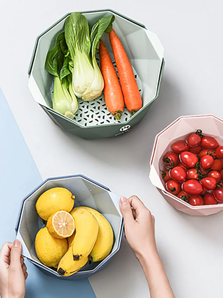 Fruit Plate Drain Basket Nordic Style Creative Living Room Household Kitchen Double-layer Vegetable Washing Basin Cuba Cozinha
Fruit Plate Drain Basket Nordic Style Creative Living Room Household Kitchen Double-layer Vegetable Washing Basin Cuba Cozinha