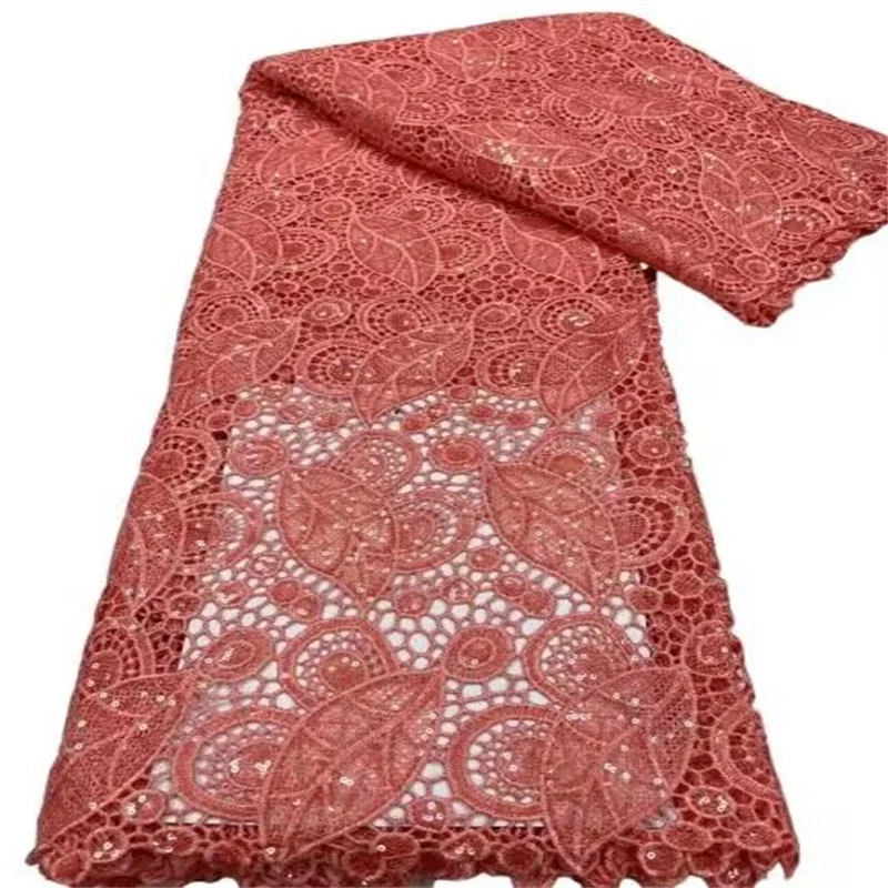 

Африканская Тюлевая Кружевная Ткань 5 ярдов Высококачественная вышивка французская сетчатая кружевная ткань с блестками вечерние Свадебный материал для шитья