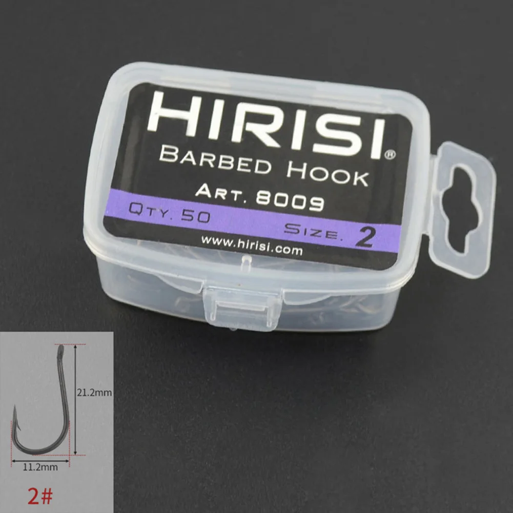 50pcs Barbed Hooks Coating High Carbon Steel 8009 Black Carp Fishing Hooks Tackle Accessories With Retail Original Box
50pcs Barbed Hooks Coating High Carbon Steel 8009 Black Carp Fishing Hooks Tackle Accessories With Retail Original Box