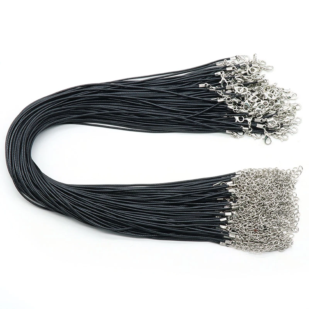 50Pcs/lot Leather Cord Necklace With Lobster Clasp Wax Rope Chain For DIY Necklaces Pendant Wax Cord Jewelry Findings 
50Pcs/lot Leather Cord Necklace With Lobster Clasp Wax Rope Chain For DIY Necklaces Pendant Wax Cord Jewelry Findings