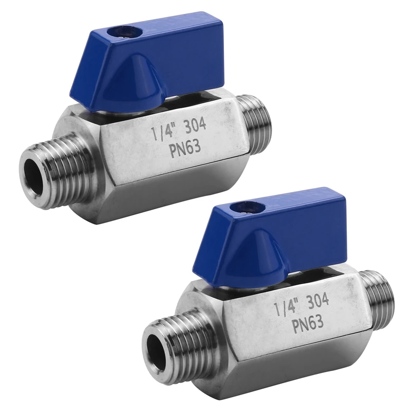 2X Stainless Steel Ball Valve - 1/4 Inch NPT Thread Male Small Mini Ball Valve (1/4Inch Male&Male)
2X Stainless Steel Ball Valve - 1/4 Inch NPT Thread Male Small Mini Ball Valve (1/4Inch Male&Male)