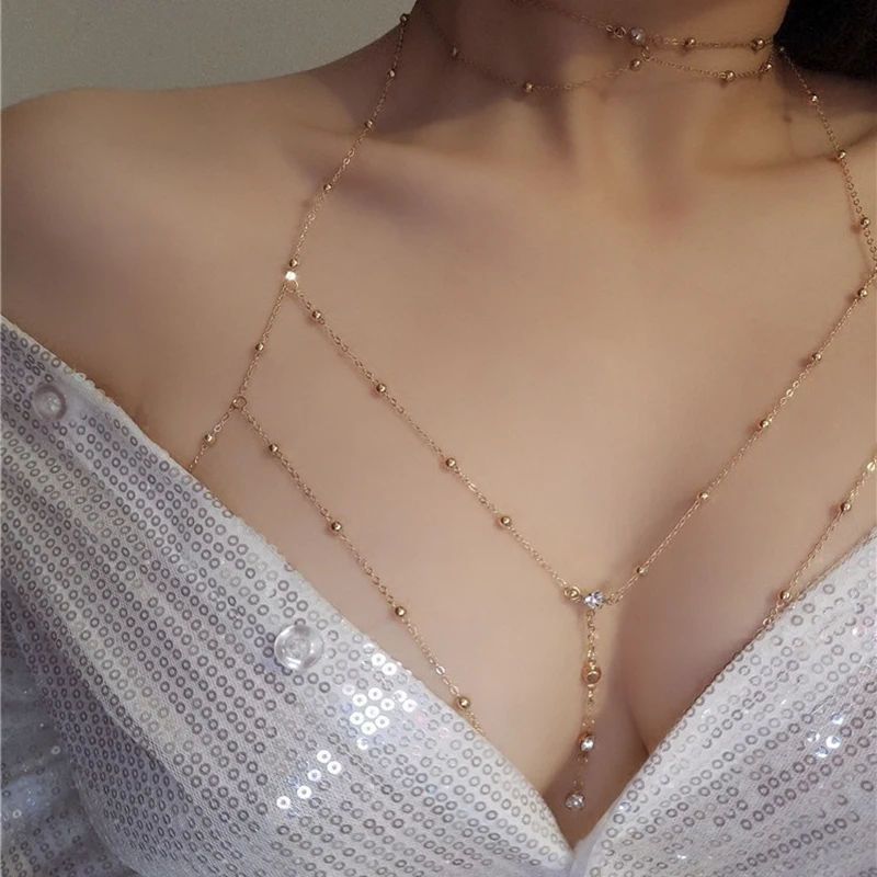 Metal Ladies Body Chain Sexy Style Hollow Bikini Ladies Breast Chain Body Chain Decoration Jewelry
Metal Ladies Body Chain Sexy Style Hollow Bikini Ladies Breast Chain Body Chain Decoration Jewelry