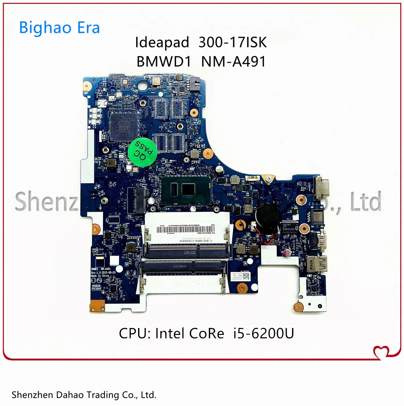 BMWD1 NM-A491 Mainboard For Lenovo Ideapad 300-17ISK B71-80 Laptop Motherboard With i5-6200U CPU 5B20K61885 100% Fully Tested
BMWD1 NM-A491 Mainboard For Lenovo Ideapad 300-17ISK B71-80 Laptop Motherboard With i5-6200U CPU 5B20K61885 100% Fully Tested