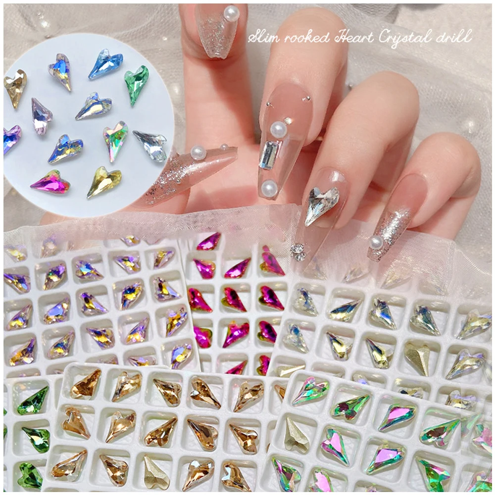 5PC Nail Art Rhinestone Pointed Bottom Crooked Heart High Quality K9 Glass Fashion Fingernail DIY Manicure Decoration Accessory
5PC Nail Art Rhinestone Pointed Bottom Crooked Heart High Quality K9 Glass Fashion Fingernail DIY Manicure Decoration Accessory