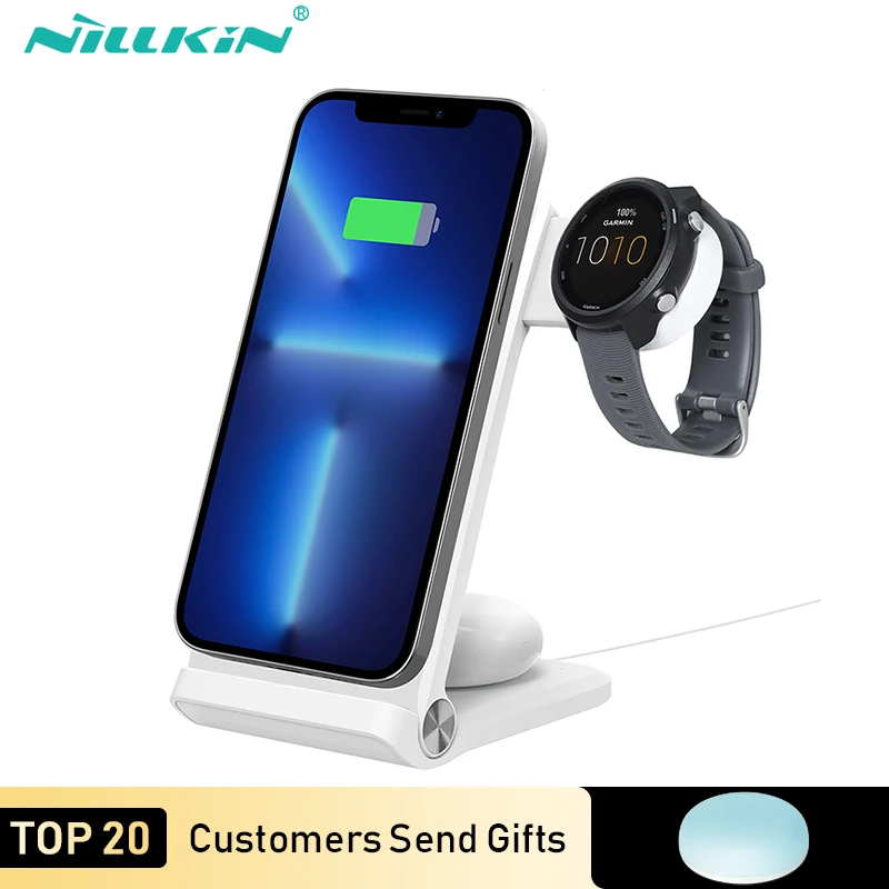 Магнитная Беспроводная зарядная подставка NILLKIN 3 в 1 для iphone 13 pro max для Samsung Galaxy Watch5 Pro для Huawei/Garmin Watch
Магнитная Беспроводная зарядная подставка NILLKIN 3 в 1 для iphone 13 pro max для Samsung Galaxy Watch5 Pro для Huawei/Garmin Watch