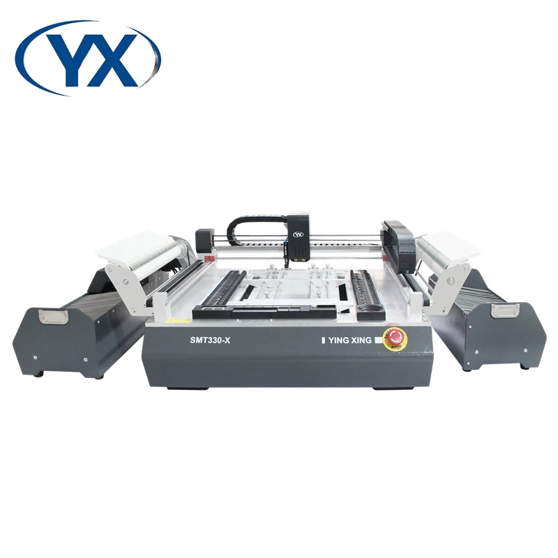 All Feeders Free Small Desktop Pick and Place Machine with 54 Feeders and 4 Cameras Stepping Servo Motor SMT330-X SMT Machine
All Feeders Free Small Desktop Pick and Place Machine with 54 Feeders and 4 Cameras Stepping Servo Motor SMT330-X SMT Machine