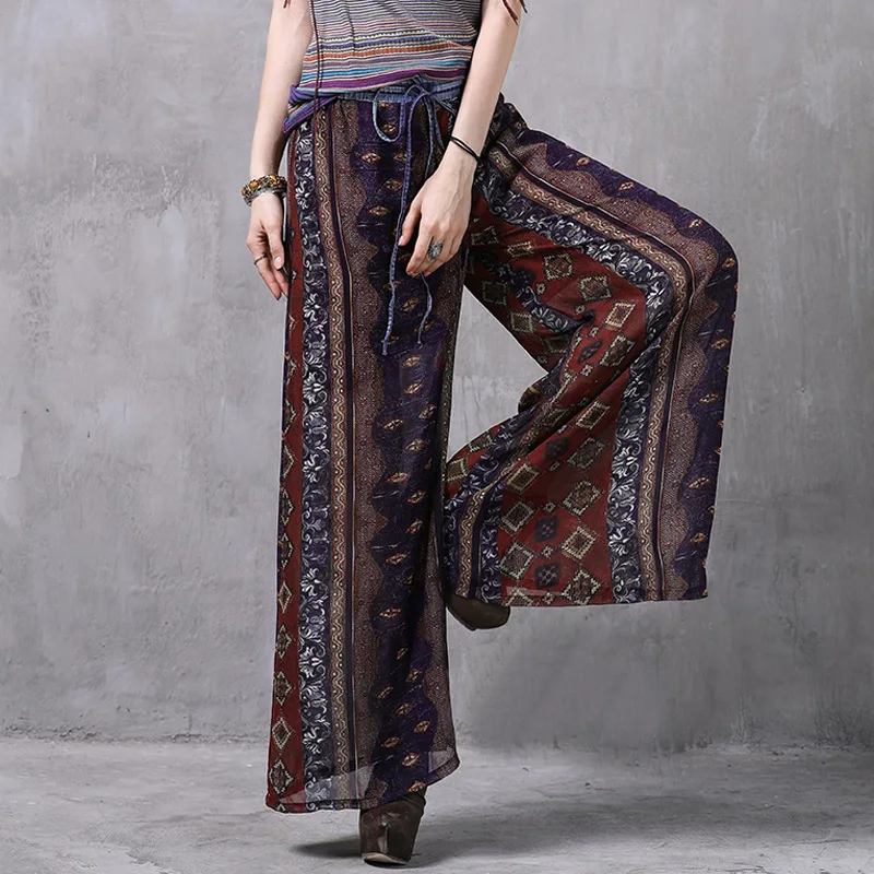 Brand women's 2020 summer clothes new splicing drawstring wide leg pants national wind snow spinning printed slim pants
Brand women's 2020 summer clothes new splicing drawstring wide leg pants national wind snow spinning printed slim pants