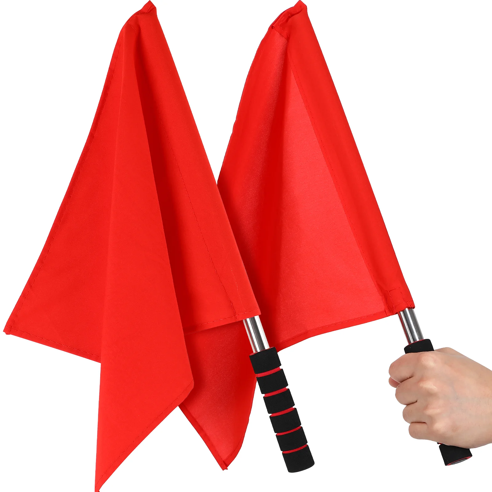 

Signal Flag Referee Hand Flags Fan Cheering Waving Racing Competition Commanding Game Volleyball Line Judge