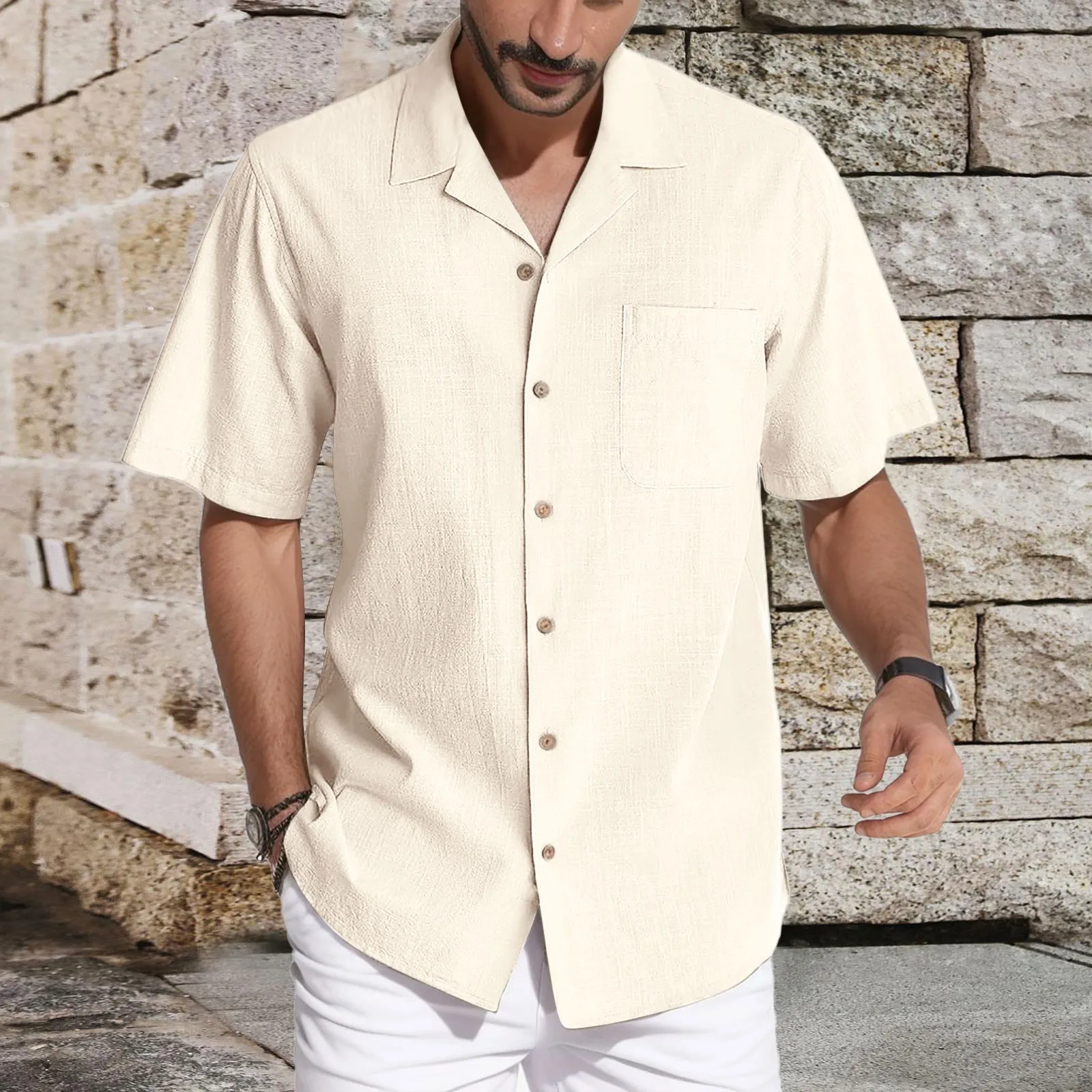 2023 Solid Color White Shirts For Men'S Hawaiian Shirt Beach Lapel Short Sleeve Fashion Casual Tops Tee Shirt Man Blouse Camisa
2023 Solid Color White Shirts For Men'S Hawaiian Shirt Beach Lapel Short Sleeve Fashion Casual Tops Tee Shirt Man Blouse Camisa