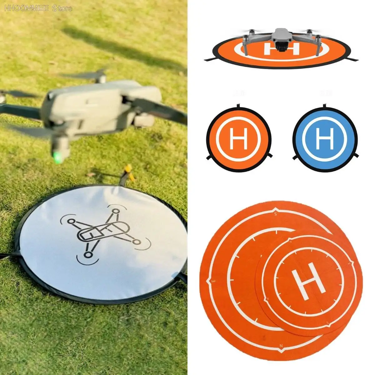 

40cm 50cm 55cm 60cm Foldable Landing Pads For Parking Apron for Outdoor Propeller Playing Drone Quadcopters Accessories 1pc