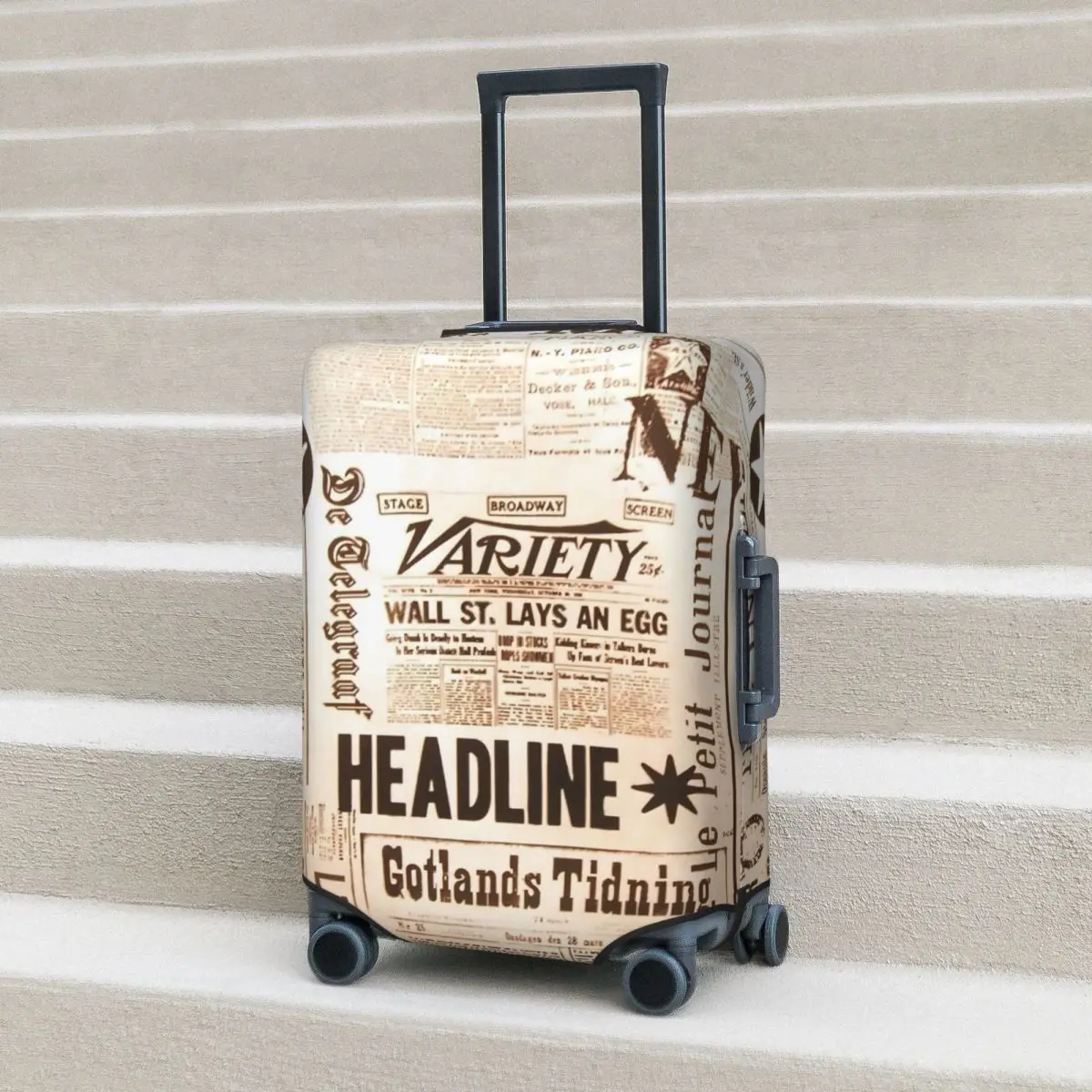 Old Newspapers Suitcase Cover Holiday Vintage Print Elastic Luggage Case Business Protection
Old Newspapers Suitcase Cover Holiday Vintage Print Elastic Luggage Case Business Protection
