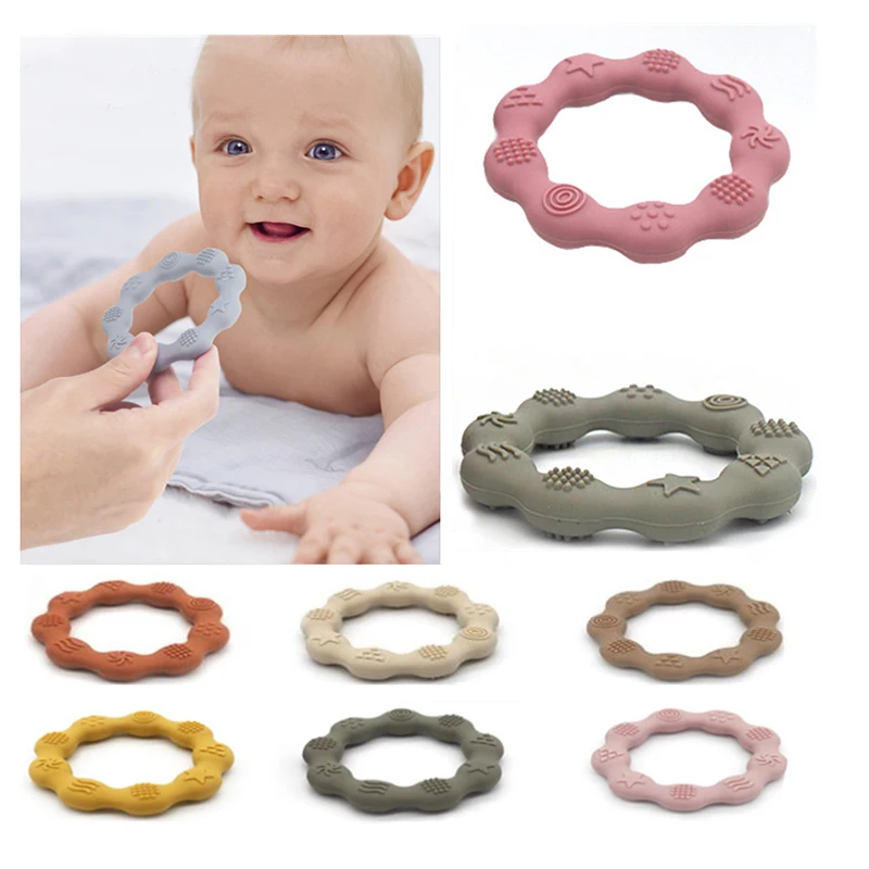 

Baby Teether Health Care Molar Toy Tactile Cognition Food Grade Silicone Newborn Grip Teething Toys Baby Shower Gift BPA Free