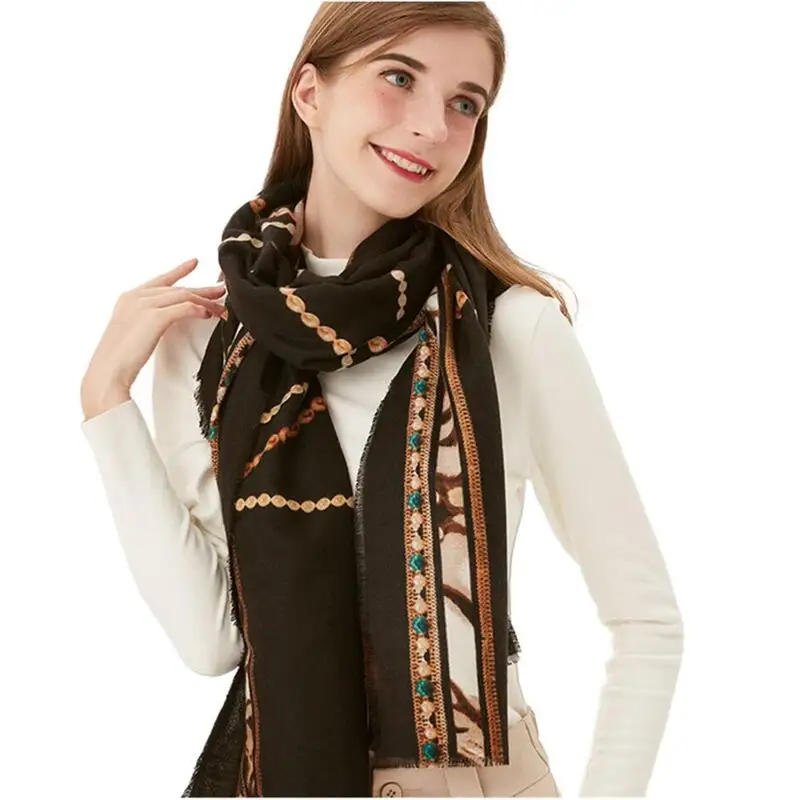 Noble Striped Print Scarf Female 2022 Winter New Style Shawl Women Warm Street Style Imitation Cashmere Wraps
Noble Striped Print Scarf Female 2022 Winter New Style Shawl Women Warm Street Style Imitation Cashmere Wraps