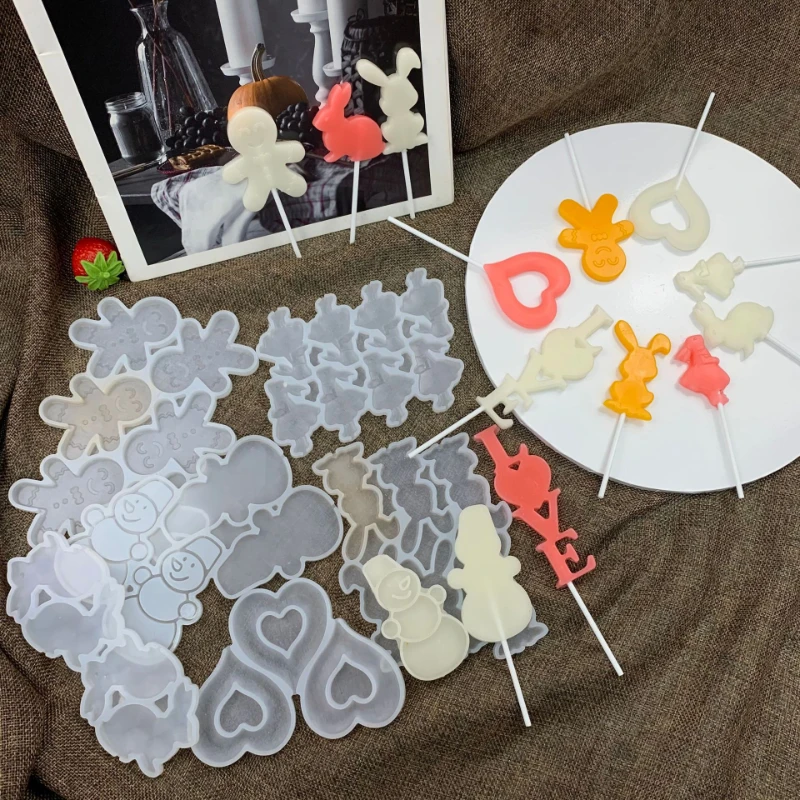 Hollow Heart Shape Silicone Lollipop Molds Easter Bunny Rabbit Snowmen Chocolate Candy Cheese Mould Cake Decorating Tools
Hollow Heart Shape Silicone Lollipop Molds Easter Bunny Rabbit Snowmen Chocolate Candy Cheese Mould Cake Decorating Tools