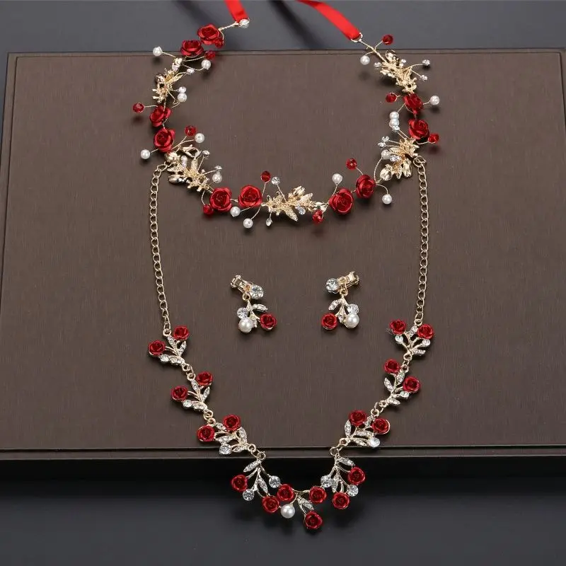 Bridal Headwear New Korean Hairband Dress Red Ornaments Wedding Salute Dress Hair Accessories
Bridal Headwear New Korean Hairband Dress Red Ornaments Wedding Salute Dress Hair Accessories