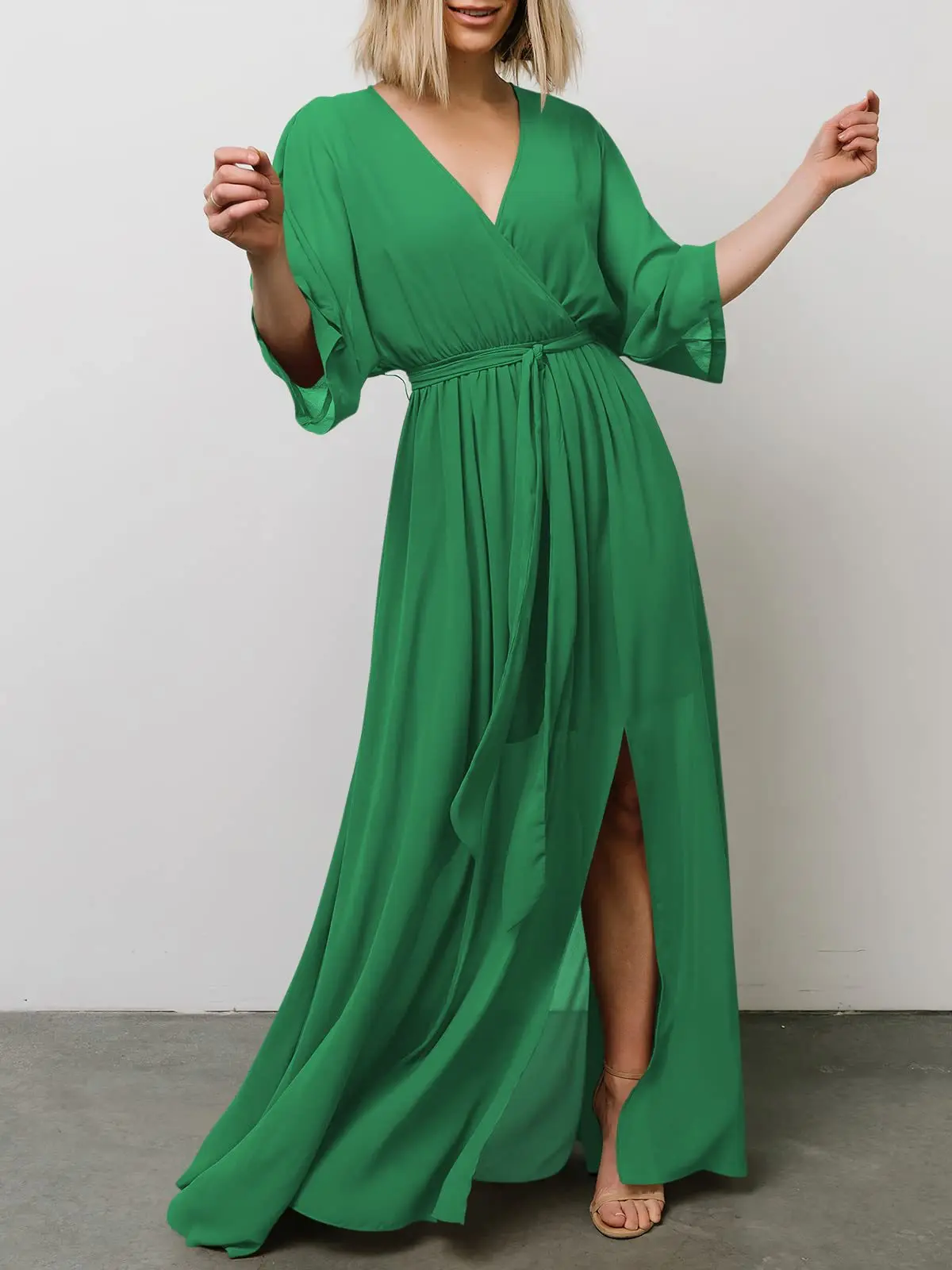 Summer Chiffon Long Maxi Dresses Women Elegant V-neck Short Sleeve Casual Evening Party Dress Beach Boho Floral Print Dress
Summer Chiffon Long Maxi Dresses Women Elegant V-neck Short Sleeve Casual Evening Party Dress Beach Boho Floral Print Dress