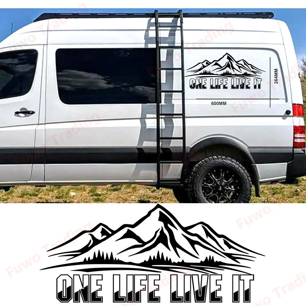 Personality Creative Car Stickers Large One Life Live It Mountain Vinyl Decals Camper Van Motorhome Waterproof Decoration PVC
Personality Creative Car Stickers Large One Life Live It Mountain Vinyl Decals Camper Van Motorhome Waterproof Decoration PVC