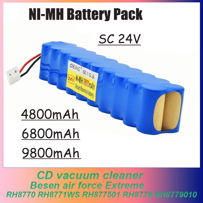 New 24V9800mAh Ni-MH Battery Pack CD Vacuum Cleaner for Bessen Air Force Supreme RH8770 RH8771WS RH877501 RH8779 RH877901
New 24V9800mAh Ni-MH Battery Pack CD Vacuum Cleaner for Bessen Air Force Supreme RH8770 RH8771WS RH877501 RH8779 RH877901