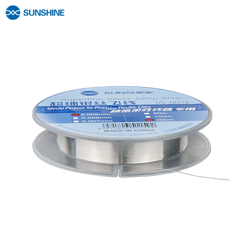 SUNSHINE SS-007E Ultra-fine Silver Wire Fly Line Flexible Circuit Dedicated 0.007mm 0.009mm Superfine Silver Jump Wire Line
SUNSHINE SS-007E Ultra-fine Silver Wire Fly Line Flexible Circuit Dedicated 0.007mm 0.009mm Superfine Silver Jump Wire Line