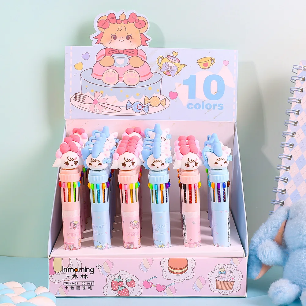 24 pcs/lot Creative Cat Sheep 10 Colors Ballpoint Pen Cute 0.5MM Ball Pens Material Office School Writing Supplies
24 pcs/lot Creative Cat Sheep 10 Colors Ballpoint Pen Cute 0.5MM Ball Pens Material Office School Writing Supplies